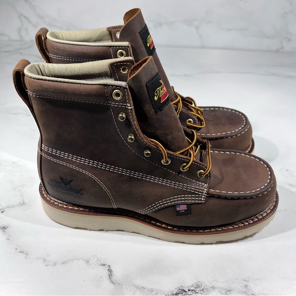 Thorogood Shoes Thorogood 6 Moc Toe Steel Toe Crazy Horse Brown